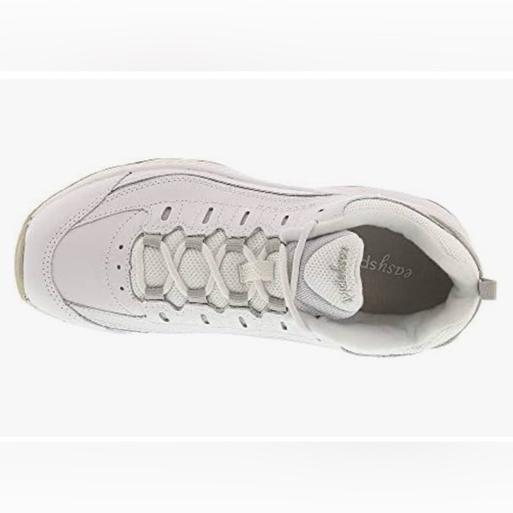 (1689) Easy Spirit Women's Romy Sneaker White silver glitter New 9 1/2 M - Picture 3 of 8